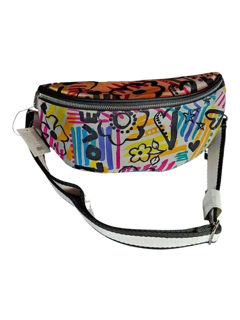Brighton Graffiti Love Multi-color White One Size Crossbody Belt Bag - Picture 8 of 11